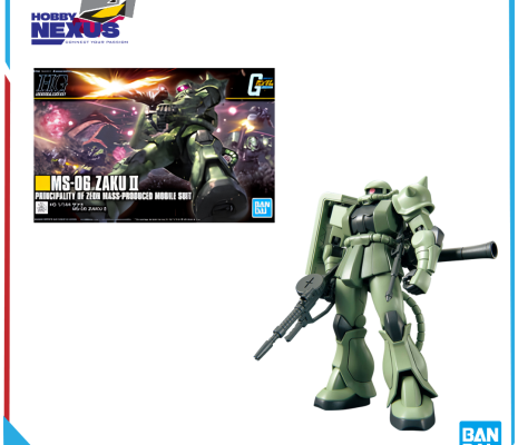 Mô hình lắp ráp Gunpla - BANDAI - HG UC 1/144 MS-06F Zaku II  615459